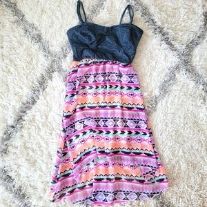 Empyre Women's Hi-Low Tribal Print Dress Size S